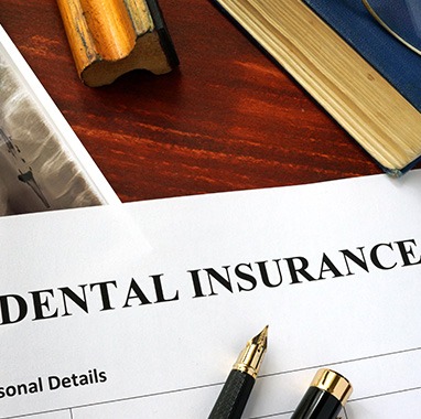 a close-up of a dental insurance form
