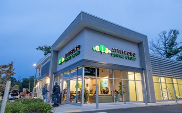 Exterior view of a dental office building in North Attleboro