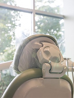 Treatment chair in North Attleboro dental office