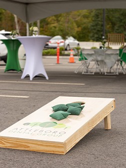 Wooden block at North Attleboro community event