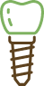 Icon of a dental implant with a dental crown